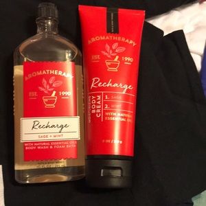 Bath and body works recharge body wash/body cream